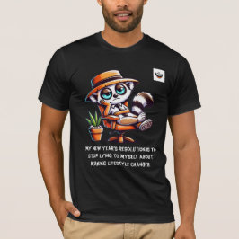 Camiseta Resolución honesta del Año Nuevo masculino