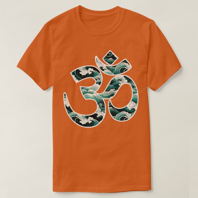 Camiseta Resonancia cósmica El poder místico de Om Kanagawa (Diseño del anverso)