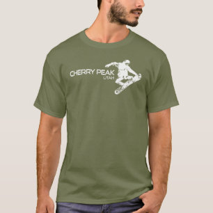 Camiseta Resort de Cherry Peak Utah Snowboarder