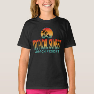 Camiseta RESORT DE PLAYA PUesta DE SOL TROPICAL VERANO SURF