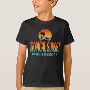 Camiseta RESORT DE PLAYA PUesta DE SOL TROPICAL VERANO SURF