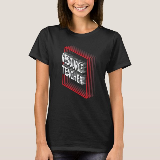 Camiseta Resource Teacher Job Title Appreciation Retro (Anverso)
