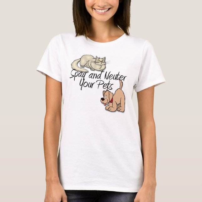 Camiseta Respalde y neutralice a sus Mascotas (Anverso)