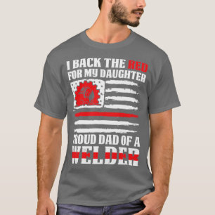 Camiseta Respaldo Al Orgulloso Padre Rojo De La Hija Soldad