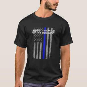 Camiseta Respaldo El Azul Por Mi Esposa Policial