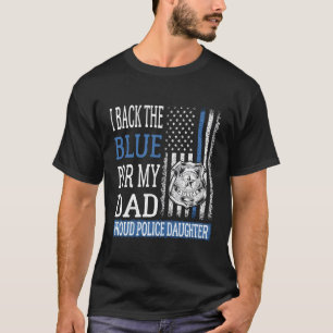 Camiseta Respaldo El Azul Por Mi Papá Orgullosa Hija De La 