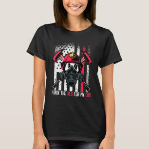 Camiseta Respaldo El Rojo Para Mi Papá Niños Bomberos Chica