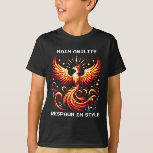 Camiseta Respawnir con estilo Phoenix Pixel Revival Arte de