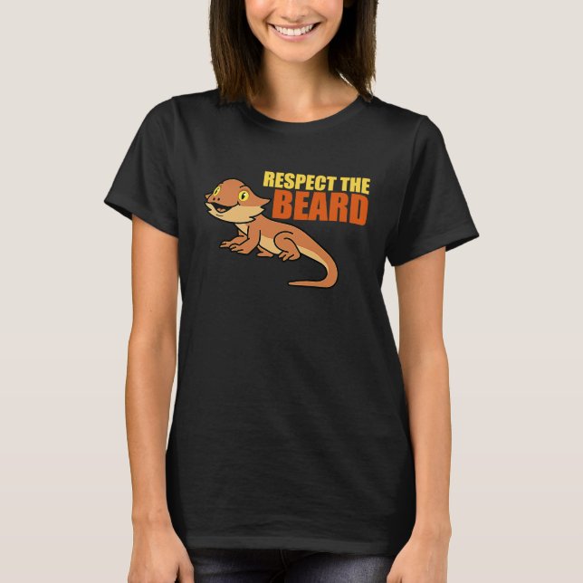 Camiseta Respect Beard Reptiles Bearded Dragon  Owner Graph (Anverso)