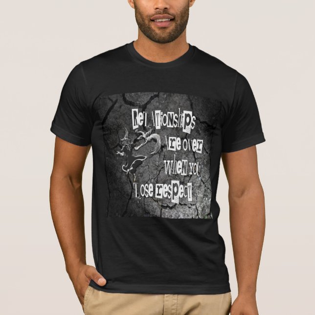 Camiseta Respect Defines Relationships Typography (Anverso)