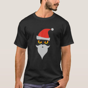 Camiseta Respect He Beard Santa Cat Eyes Christmas Pajamas