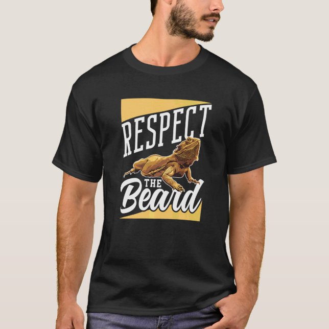 Camiseta Respect The Beard Beard Lizard (Anverso)