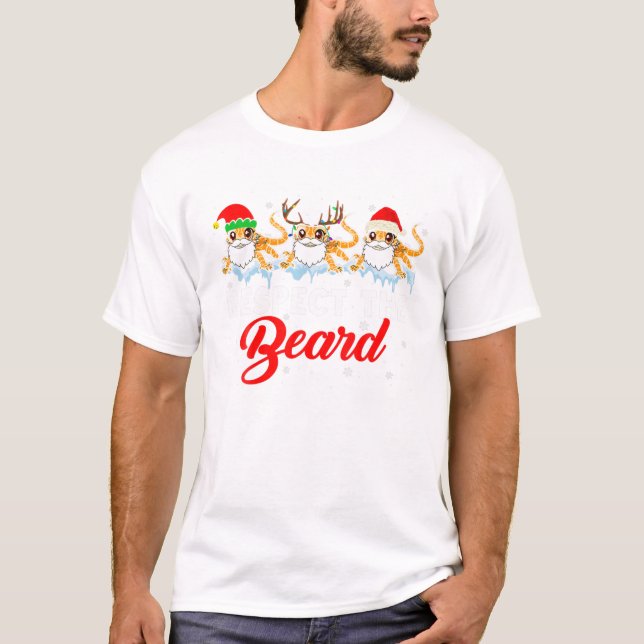 Camiseta Respect The Beard Christmas (Anverso)