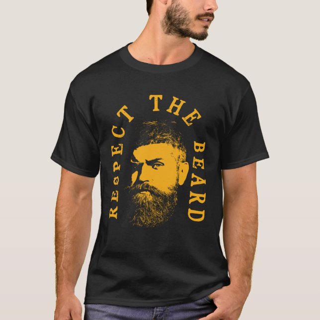 Camiseta Respect The Beard Humorous Beard Quote (Anverso)