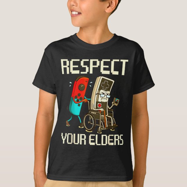 Camiseta Respect Your Elders Gaming Clic  (Anverso)