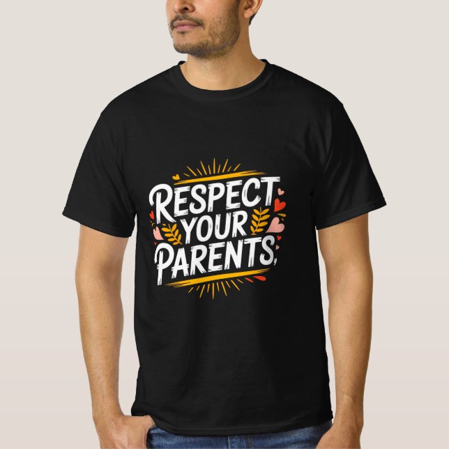Camiseta Respect Your Parents — Men’s Inspirational (Anverso)