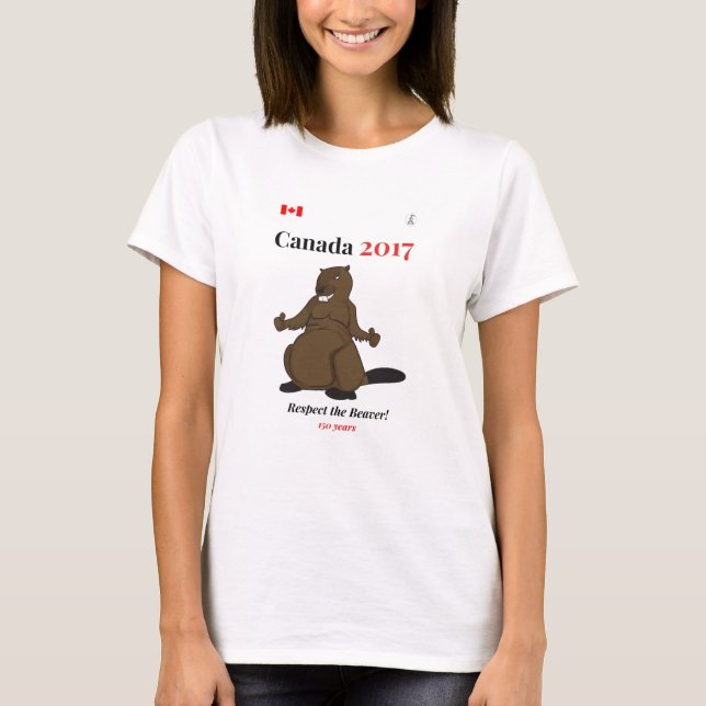 Camiseta Respecto del castor de Canadá 150 en 2017 (Anverso)