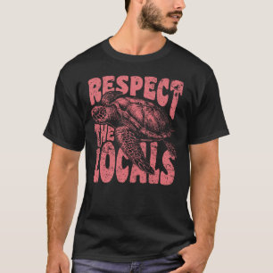 Camiseta Respeta a los Lugareños Tortuga Marina Vintage