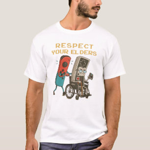Camiseta Respeta a tus mayores Control de juegos retro dive