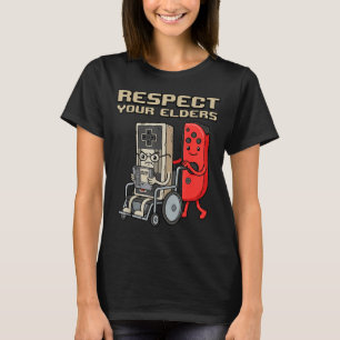 Camiseta Respeta a tus mayores Retro Gaming divertido Gamer