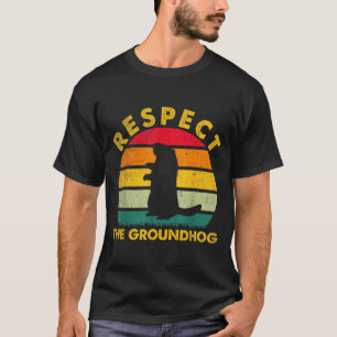 Camiseta Respeta El Atardecer De La Marmota Divertida Marmo