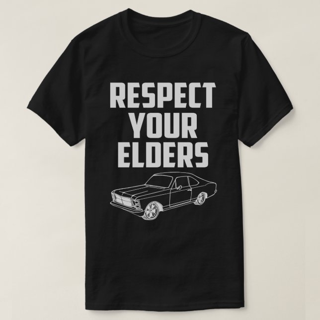 Camiseta Respetar a sus mayores Vauxhall Cavalier Mk II (Diseño del anverso)