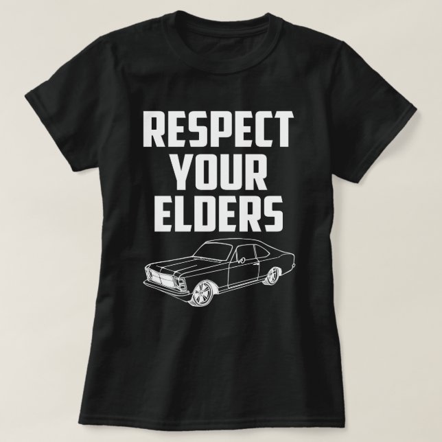 Camiseta Respetar a sus mayores Vauxhall Cavalier Mk II (Diseño del anverso)