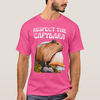 Camiseta Respetar al Capibara Animal Amantes Divertidos de