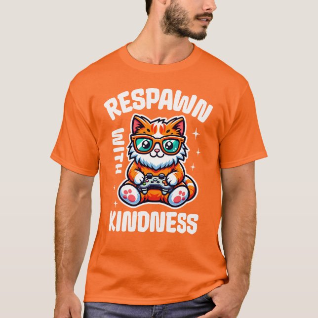 Camiseta Respetar con amabilidad Cute Gamer (Anverso)