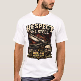 Camiseta Respetar el Acero – Diseño de Navaja de Afilar