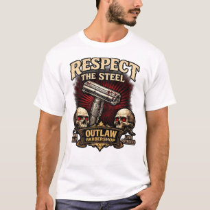 Camiseta Respetar el Acero – Diseño de Navaja de Doble Filo