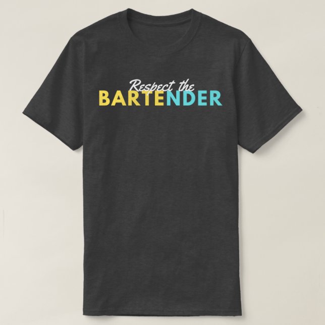 CAMISETA RESPETAR EL BARTENDER (Diseño del anverso)