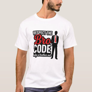 Camiseta Respetar el Código de Hermano Slogan Divertido par