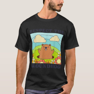 Camiseta Respetar el Día de la Marmota Hombres Mujeres Anim