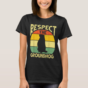Camiseta Respetar el diseño de marmota ardilla de tierra