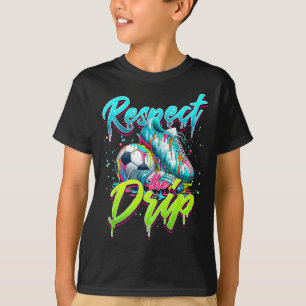 Camiseta Respetar El Drip Fútbol Helado Goteo Con Purpurina