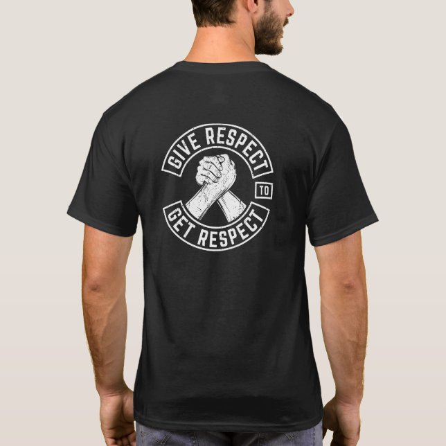Camiseta Respetar el respeto por MC Biker Inspirador (Reverso)