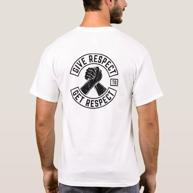 Camiseta Respetar el respeto por MC Biker Inspirador (Reverso)