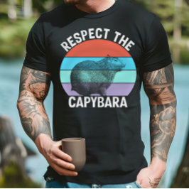 Camiseta Respetar La Capybara Amante De Capybara Divertido