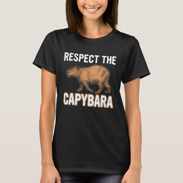 Camiseta Respetar La Capybara Divertida Capibara Roedor Ani (Anverso)