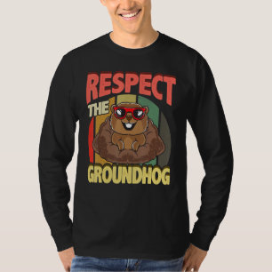 Camiseta Respetar La Marmota  Día De La Marmota Cos