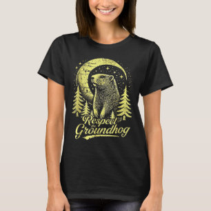 Camiseta Respetar la marmota- Día divertido de la marmota