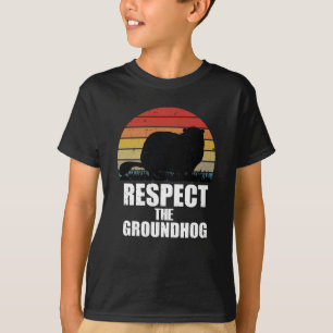 Camiseta Respetar la marmota – Diseño divertido del día de