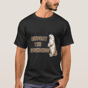 Camiseta Respetar la marmota divertida imagen de la marmota