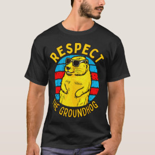 Camiseta Respetar la marmota Divertida marmota Día de la ma