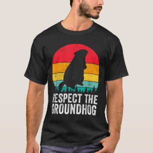 Camiseta Respetar la marmota divertida marmota vintage Grou