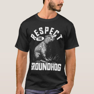 Camiseta Respetar la marmota divertida Woodchuck Animal _1 