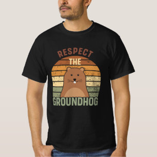 Camiseta Respetar la marmota divertido día de la marmota