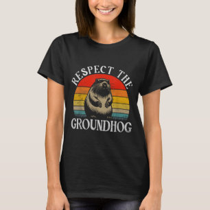 Camiseta Respetar la marmota divertido dicho retro marmota