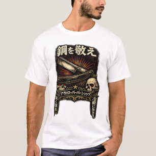 Camiseta Respetar la navaja de afeitar japonesa de acero re